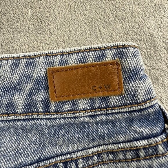 Cleo + Wolf Jeans Womens 38x36 Light Wash Ultra High Rise Ankle Straight Cotton - Picture 8 of 16